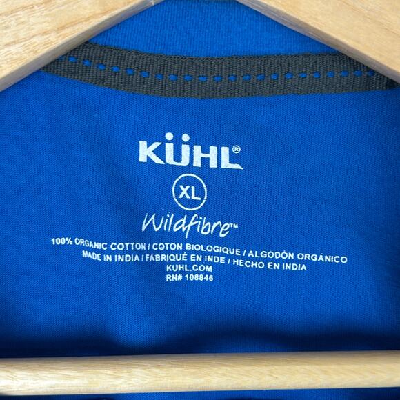 Kuhl Bravado Shirt Rally Blue Short Sleeve Crew Neck 7200 Men's Size XL - Picture 7 of 13